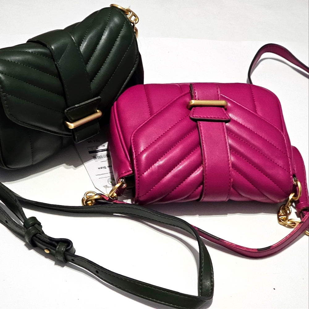 Time and Tru Women's Camber Crossbody Handbag Green,Pink,NWT